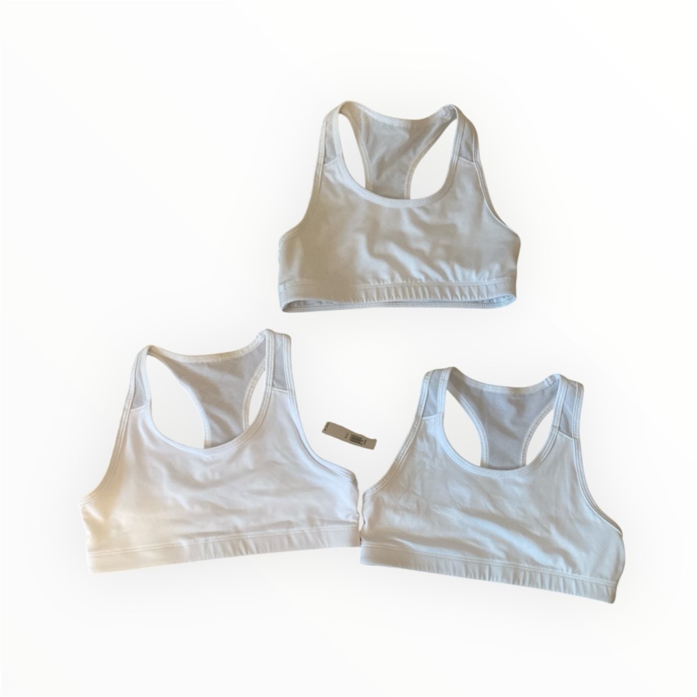 White Sports Bras Set-Girls size 10-12